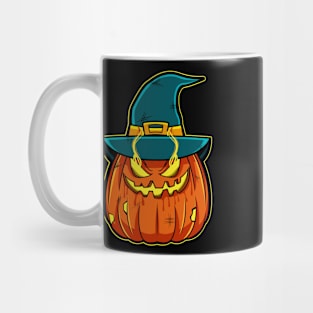 Haloween pumpkin sticker Mug